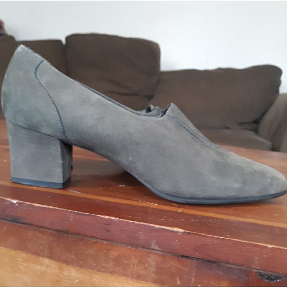 Nauralizer Shoes Brushed Leather Heels Gray Womens Size 9